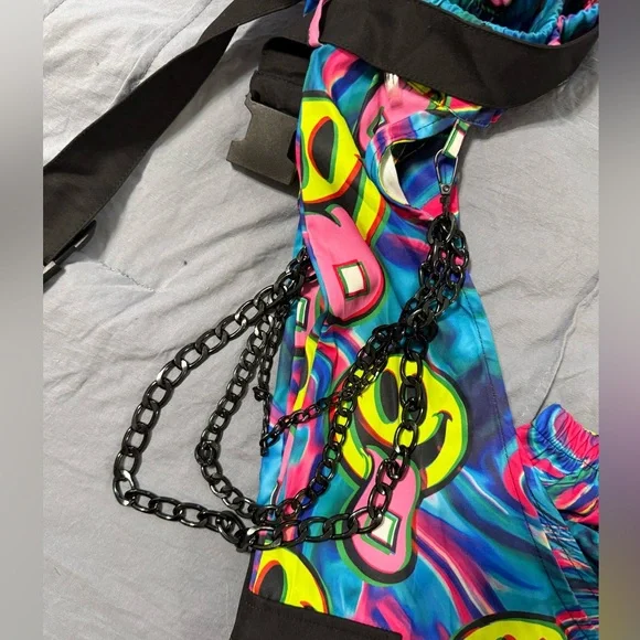 iHeartRaves Psychedelic Smiley Set - Blue and Pink - Picture 3 of 6